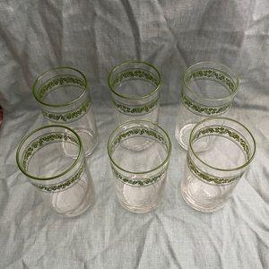 VTG 6 Libbey Spring Blossom Glasses / Crazy Daisy